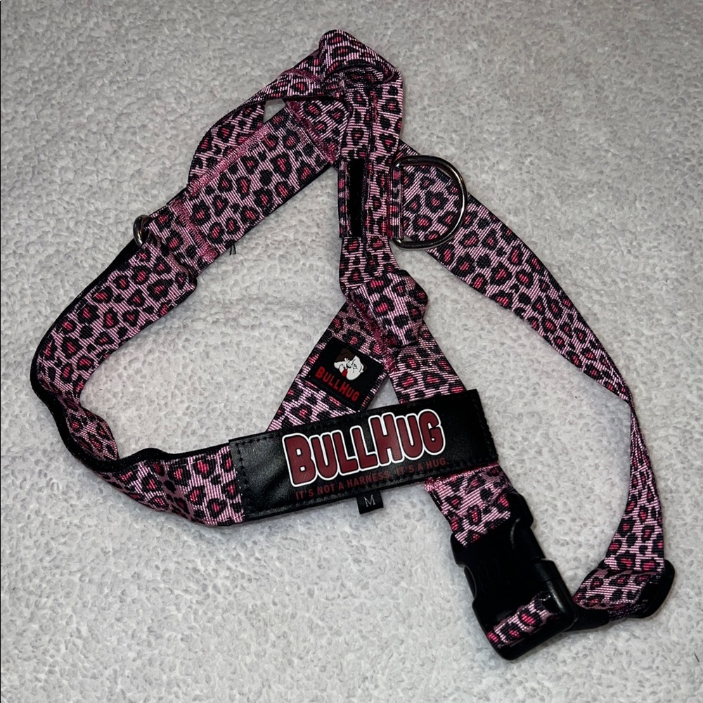 Pink Leopard Dog Harness
